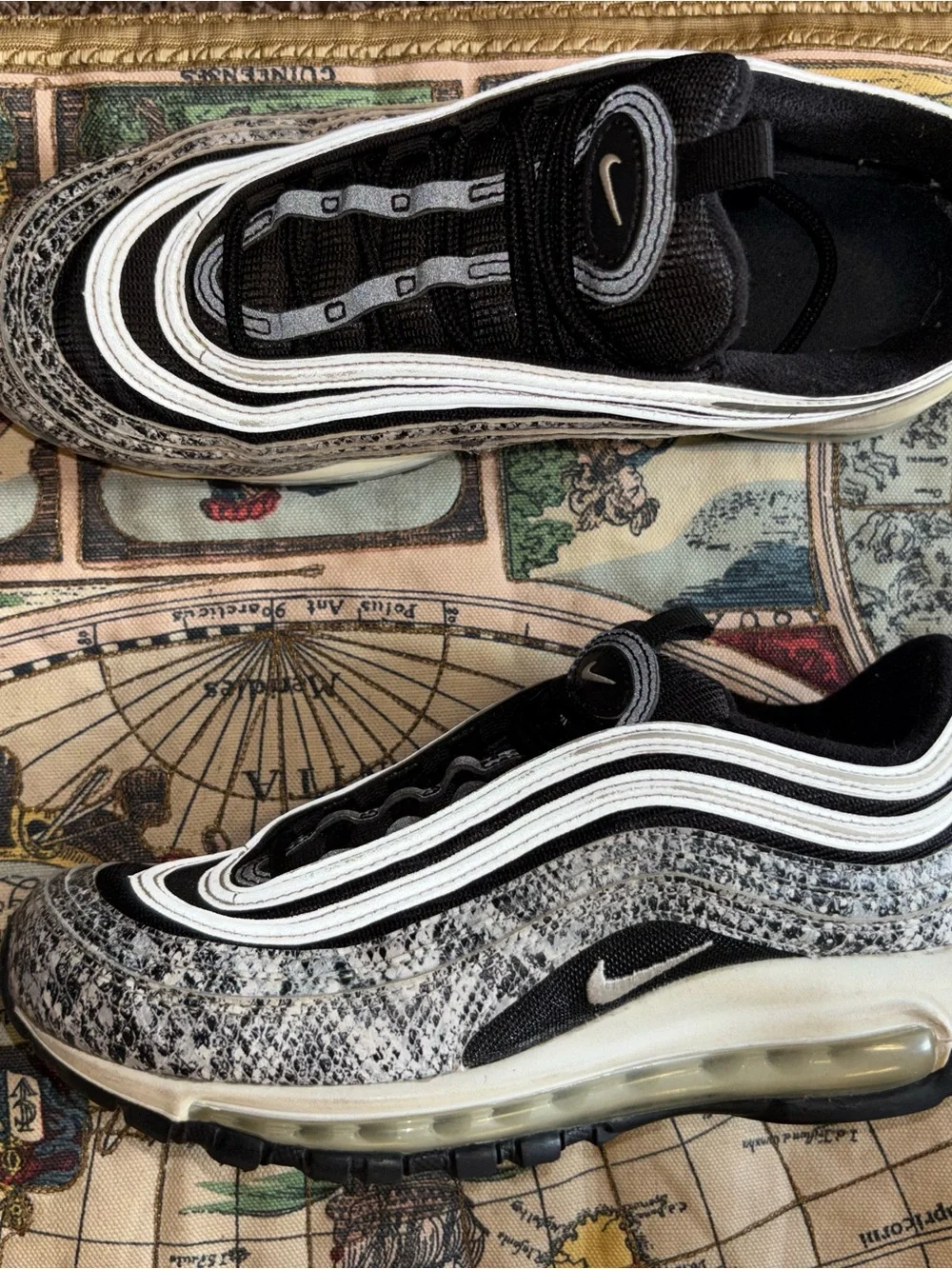 Nike Men’s Air Max 97 Sneakers - Black, White, Gray